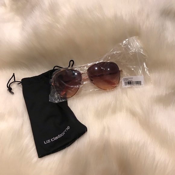 Liz Claiborne JCPenny Sloane Rose Gold Sunglasses - Picture 6 of 8